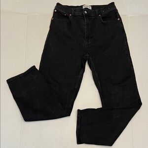 ABERCROMBIE & FITCH THE 90’s STRAIGHT ULTRA HIGH RISE BLACK JEANS 30/10